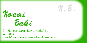 noemi baki business card